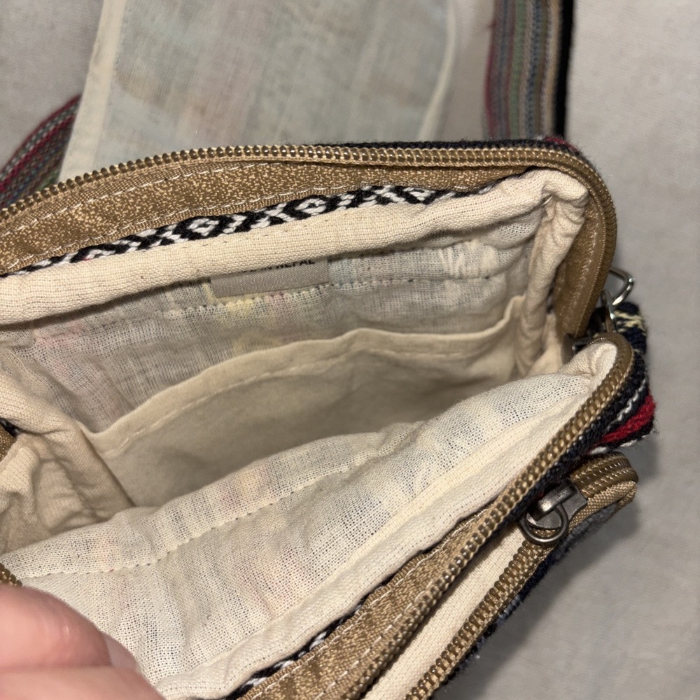 Himalayan Hemp Shoulder Cross Body Passport Travel Mini Bag Made In Nepal Boho - Picture 6 of 9